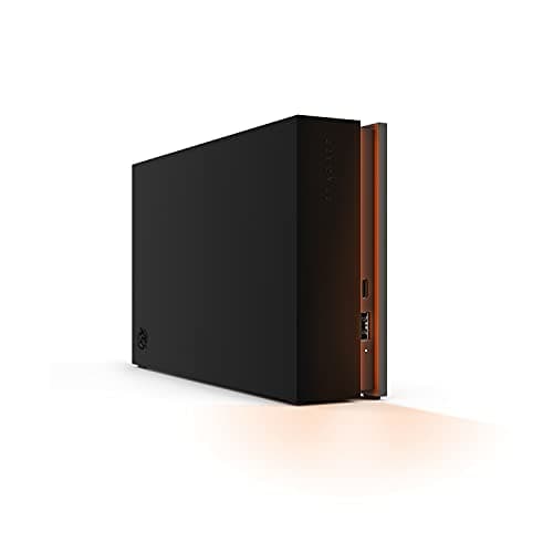 Seagate FireCuda Gaming Hub External Hard Drive HDD 8TB - USB 3.2, Customizable RGB LED lighting, Dual forward-facing USB for Desktop PC with Rescue Services (STKK8000400)