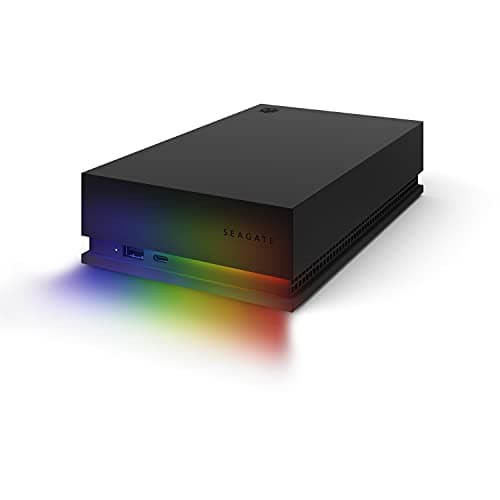 Seagate FireCuda Gaming Hub External Hard Drive HDD 8TB - USB 3.2, Customizable RGB LED lighting, Dual forward-facing USB for Desktop PC with Rescue Services (STKK8000400)