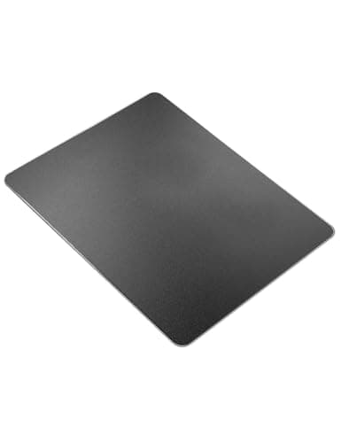 Vaydeer Hard Metal Mouse Pad for Desk Black Metal Aluminum Mouse Pad Mat Smooth Magic Ultra Thin Double Side Mouse Mat Waterproof for Gaming and Office, 9.05X7.08 Inch