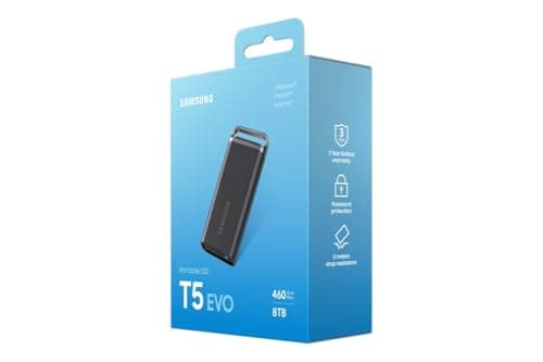 SAMSUNG 8TB T5 EVO USB 3.2 Gen 1 Portable SSD, MU-PH8T0S