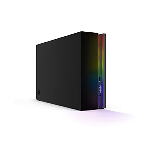 Seagate FireCuda Gaming Hub External Hard Drive HDD 8TB - USB 3.2, Customizable RGB LED lighting, Dual forward-facing USB for Desktop PC with Rescue Services (STKK8000400)
