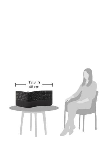Kensington Pro Fit Ergonomic Wired Keyboard- Black (K75400US)
