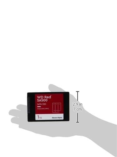Western Digital 1TB WD Red SA500 NAS 3D NAND Internal SSD - SATA III 6 Gb/s, 2.5"/7mm, Up to 560 MB/s - WDS100T1R0A, Solid State Hard Drive