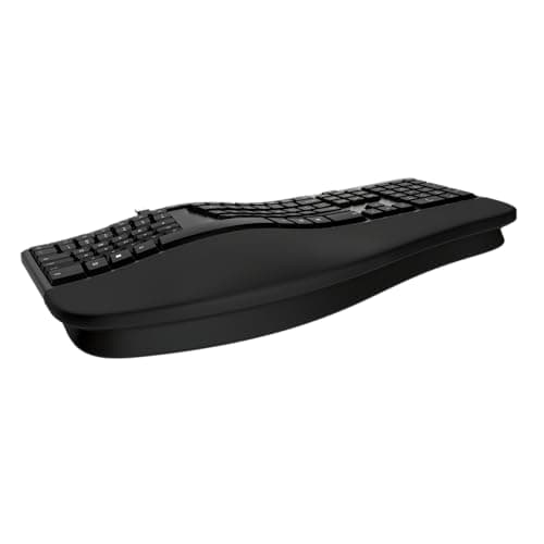 Incase Ergonomic Keyboard – Designed by Microsoft – Refined Ergonomic Design, Built-in Shortcuts Keys, Layered Palm Rest for Elevated Wrist Support, Integrated Number Pad – Black