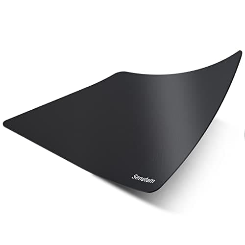 Senetem 4-Pack Mouse Pad, Ultra-Smooth Gaming Mousepad, Non-Slip Rubber Base, Washable Surface Fits Wired & Wireless Mouse – Perfect for Desk, Laptop, PC & Office, Small Portable, 11x8.6 in, Black