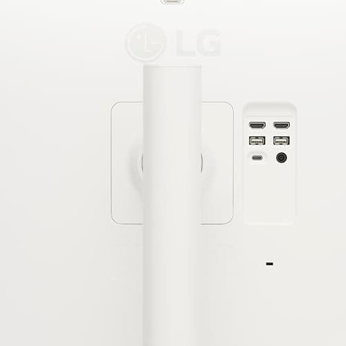 LG 27SR75U-W 27 inch 4K UHD (3840x2160) IPS HDR10 USB Type-C 65W PD Smart Monitor webOS 23 AirPlay Screen Share Bluetooth ThinQ App Built-in Speaker HDMI White