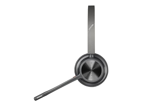 Poly - Voyager 4320 UC Wireless Headset + Charge Stand (Plantronics) - Headphones with Boom Mic - Connect to PC/Mac via USB-A Bluetooth Adapter, Cell Phone via Bluetooth - Works with Teams, Zoom &More