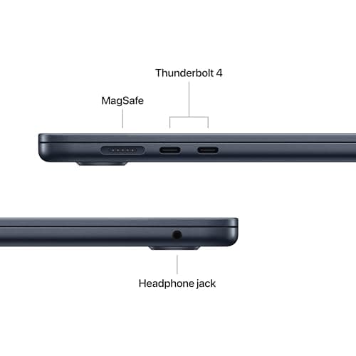 Apple 2025 MacBook Air 15-inch Laptop with M4 chip: Built for Apple Intelligence, 15.3-inch Liquid Retina Display, 16GB Unified Memory, 256GB SSD Storage, 12MP Center Stage Camera, Touch ID; Midnight