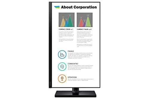 SAMSUNG FT45 Series 27-Inch FHD 1080p Computer Monitor, 75Hz, IPS Panel, HDMI, USB Hub, Height Adjustable Stand, 3 Yr WRNTY (LF27T450FQNXGO),Black