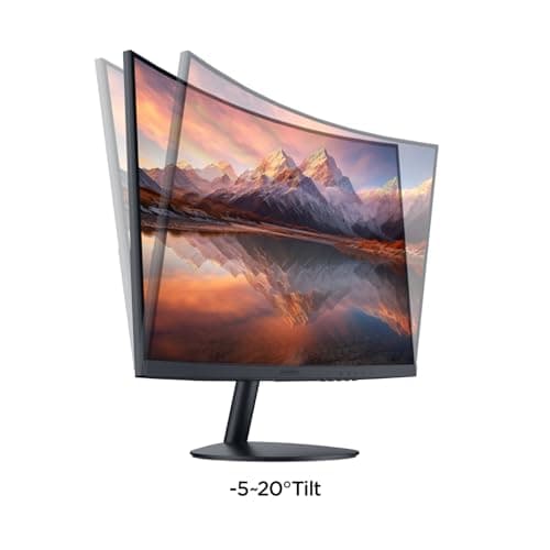 KOORUI 24 inch Curved Monitor, Full HD 1080P Curved Computer Monitor, 1500R Screen, HDMI VGA, Tilt Adjustment, LCD Display, Eye Care, Black 24N5CA