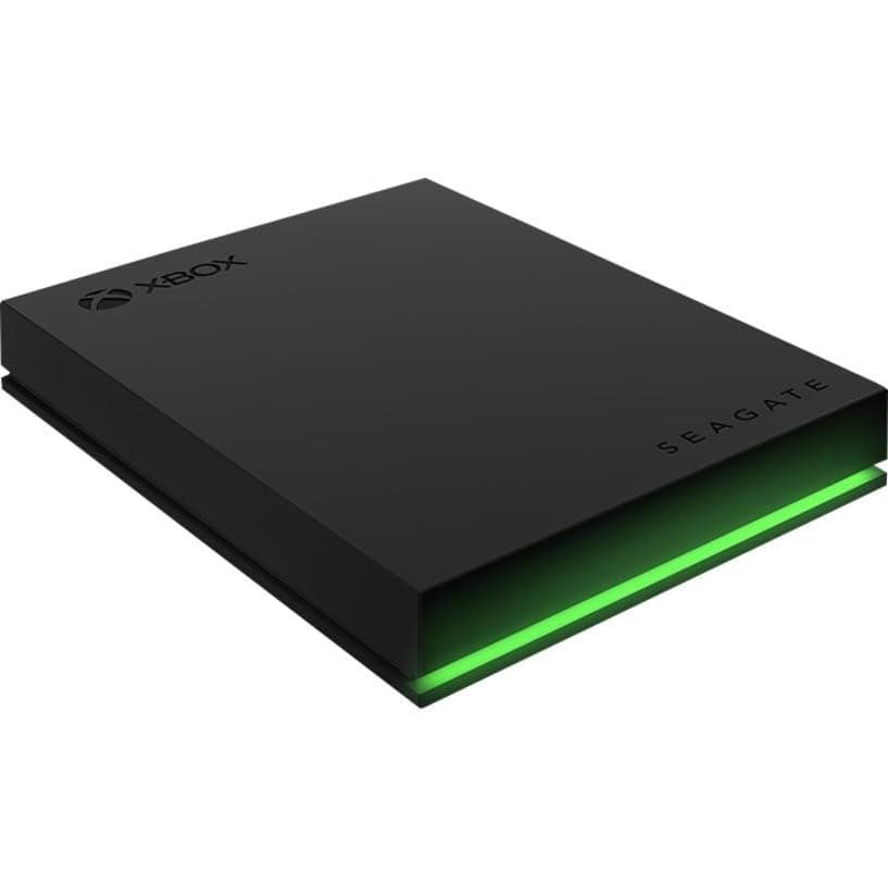 Seagate Game Drive for Xbox 2TB External Hard Drive Portable HDD - USB 3.2 Gen 1, Black with built-in green LED bar , Xbox Certified, 3 year Rescue Services (STKX2000400)