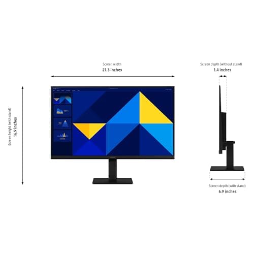 SAMSUNG 24" (S30GD) Essential Monitor with IPS Panel and Tilt Only Stand, 100Hz Refresh Rate, Ergonomic Design, Advanced Eye Care, Game Mode, LS24D304GANXZA