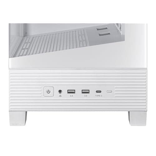 ASUS A31 White ATX Mid-Tower Gaming Case, Dual-Sided Tempered Glass, Frameless Design, BTF Hidden Connectors, 360 AIO Support, 8° Angled Base, ARGB Ready, Optimized Airflow, Seamless Cable Management