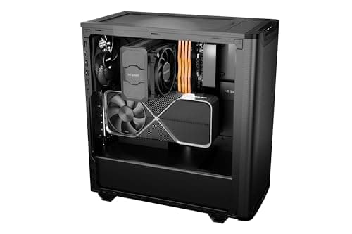 be quiet! Pure Base 501 Black PC case | 2 Preinstalled Quiet Fans | Mid Case | USB 3.2 Gen | Airflow | BGW74