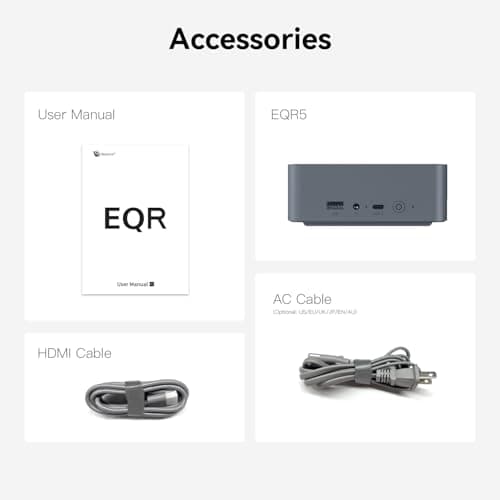 Beelink EQR6 AI Mini PC, AMD Ryzen 9 6900HX(6nm, 8C/16T) up to 4.9GHz, Mini Computer 32GB DDR5 RAM 1TB M.2 PCIE4.0 SSD, Micro PC 4K@60Hz Dual Display, Built-in PSU Copilot WiFi6/BT5.2/1000Mbps