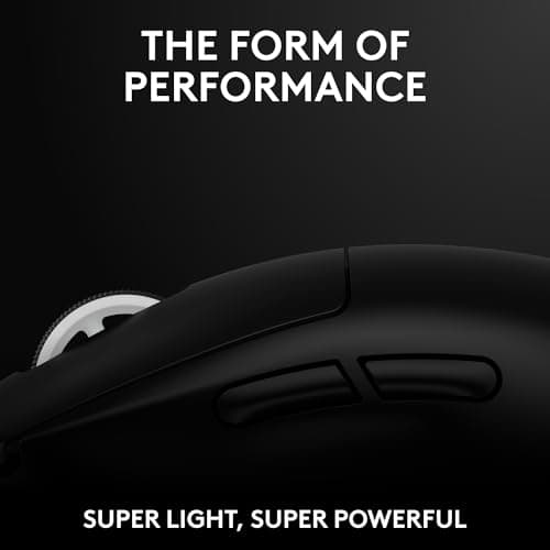 Logitech G PRO X SUPERLIGHT 2 Wireless Gaming Mouse, 60g Pro-Grade with 5 Programmable Buttons, 44k DPI Sensor, 8kHz Report Rate, USB-C Charging for PC/Mac - Black