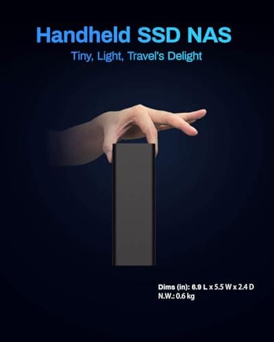 TERRAMASTER F8 SSD NAS Storage - 8Bay All SSD NAS Server N95 QuadCore CPU, 8GB DDR5 RAM, 10GbE Port, 8 Heat Sinks Included, Palm-Sized Powerful Network Attached Storage (Diskless)