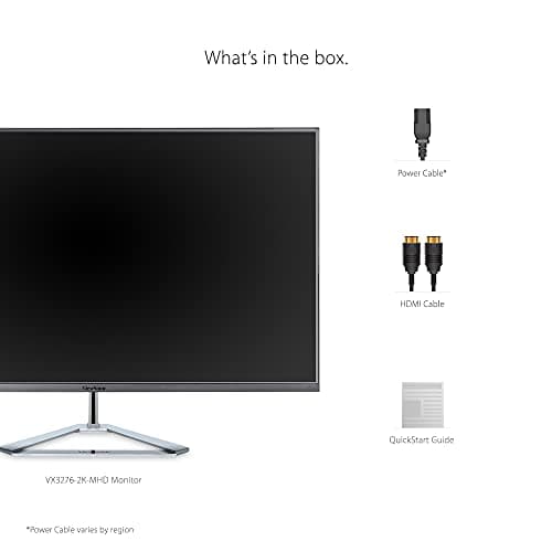 ViewSonic VX3276-2K-MHD 32 Inch Widescreen IPS 1440p Monitor with Ultra-Thin Bezels, HDMI DisplayPort and Mini DisplayPort