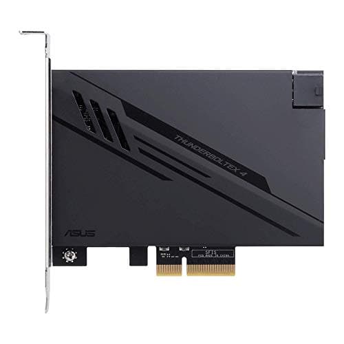 ASUS ThunderboltEX 4 with Intel® Thunderbolt™ 4 JHL 8540 Controller, 2 USB Type-C Ports, up to 40Gb/s bi-Directional Bandwidth, DisplayPort 1.4 Support, up to 100W Quick Charge, Black