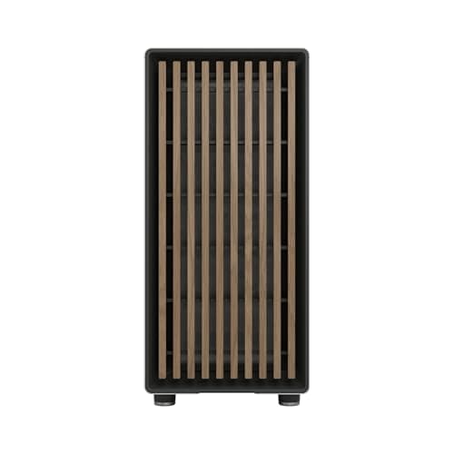 Fractal Design North Chalk White Tempered Glass Clear - Genuine Oak Wood Front - Glass Side Panel - Two 140mm Aspect PWM Fans Included - Type C USB - ATX Airflow Mid Tower PC Gaming Case