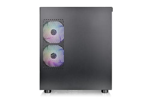 Thermaltake View 170 TG ARGB Black Micro-ATX Case; 3x120mm ARGB Fans Included; Supports Up to 280mm Radiator; Front & Side Dual Tempered Glass Panel; CA-1Z4-00M1WN-00; 3 Year Warranty