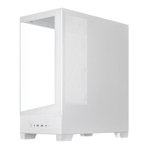 ASUS A31 White ATX Mid-Tower Gaming Case, Dual-Sided Tempered Glass, Frameless Design, BTF Hidden Connectors, 360 AIO Support, 8° Angled Base, ARGB Ready, Optimized Airflow, Seamless Cable Management