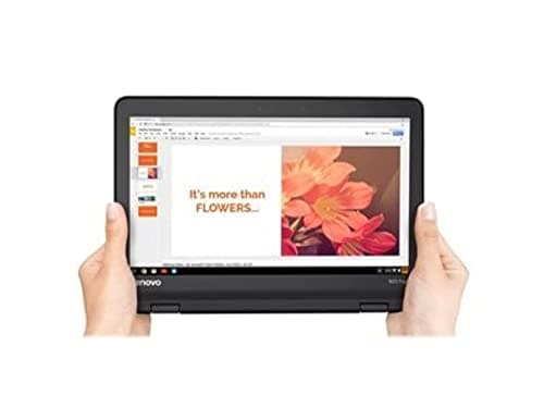 Lenovo 11.6" 300e Chromebook Touchscreen LCD 2 in 1- MediaTek M8173C Quad-core 2.1GHz 4GB LPDDR3 32GB Flash Memory Chrome OS Model 81H00000US (Renewed)