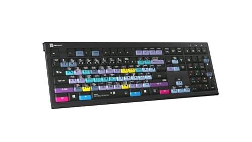 Logickeyboard Designed for Blackmagic Davinci Resolve 17 Compatible with Win 7-11- Astra 2 Backlit Keyboard # LKB-RESB-A2PC-US