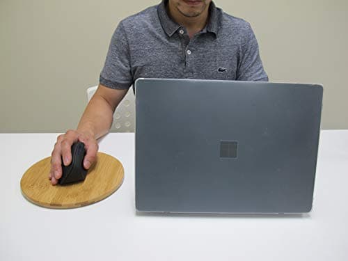 MOJO Beanbag Ergonomic Mousepad - Comfortable Mouse Pad for Sofa, Bed, Lap, Couch, and Anywhere Else (Bamboo Wood)