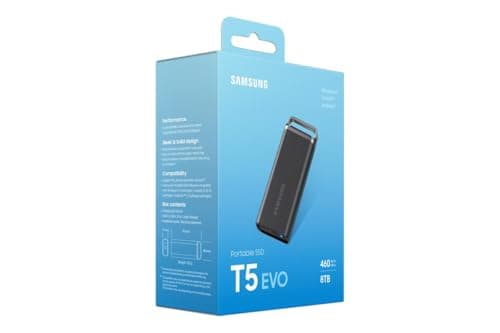 SAMSUNG 8TB T5 EVO USB 3.2 Gen 1 Portable SSD, MU-PH8T0S