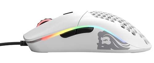Glorious Model O Wired Gaming Mouse 67g Superlight Honeycomb Design, RGB, Pixart 3360 Sensor, Omron Switches, Ambidextrous - Matte White