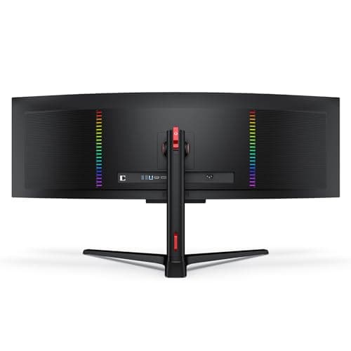 INNOCN 49" 49Q1S OLED Curved Gaming Monitor 5120 x 1440p 240Hz, 0.03ms, USB Type C 90W, HDMI 2.1, DisplayPort, USB Hub, Surrounding Speakers, Adaptive-Sync, Height Adjustable Stand, Black