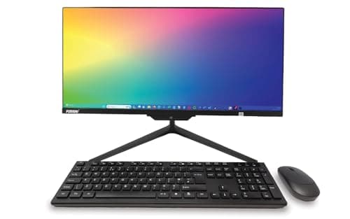 21.5" Full HD All in One PC Desktop Computer - Windows 11 Home - N4120 CPU, 4GB RAM, 128GB SSD, Dual-Band Wi-Fi, Bluetooth, Expandable HDD - AIO PC with Front Camera, Wireless Keyboard & Mouse