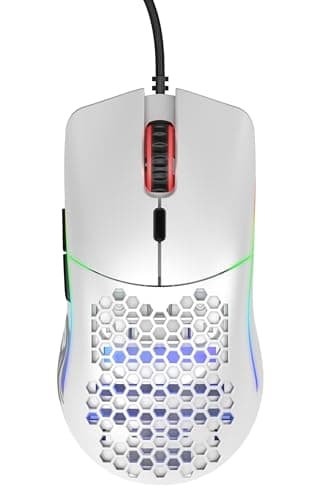 Glorious Model O Wired Gaming Mouse 67g Superlight Honeycomb Design, RGB, Pixart 3360 Sensor, Omron Switches, Ambidextrous - Matte White