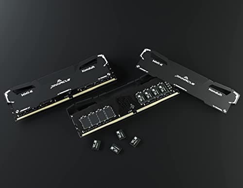 Timetec Pinnacle Konduit 32GB KIT(4x8GB) DDR4 3200MHz PC4-25600 CL16-18-18-38 XMP2.0 Overclocking 1.35V Compatible for AMD and Intel Desktop Gaming PC Memory Module RAM - Black
