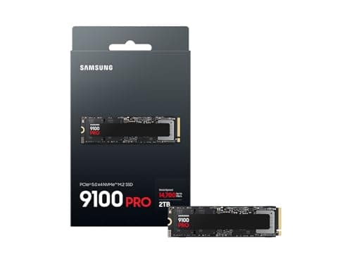 Samsung SSD 9100 PRO 2TB, PCIe 5.0x4 M.2 2280, Seq. Read Speeds Up to 14,800MB/s, Best for AI Computing, Gaming, and Heavy Duty Workstations (MZ VAP2T0B/AM)