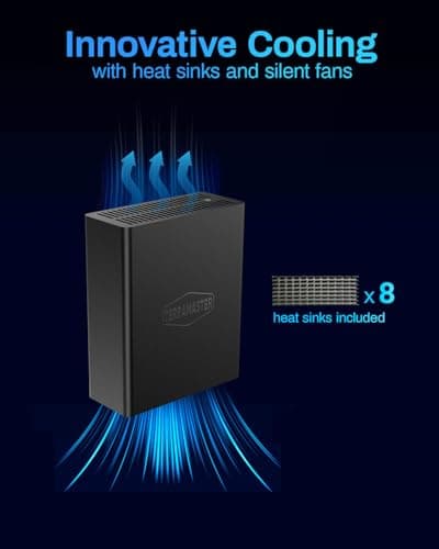TERRAMASTER F8 SSD NAS Storage - 8Bay All SSD NAS Server N95 QuadCore CPU, 8GB DDR5 RAM, 10GbE Port, 8 Heat Sinks Included, Palm-Sized Powerful Network Attached Storage (Diskless)