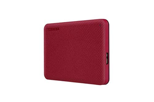 Toshiba Canvio Advance 2TB Portable External Hard Drive USB 3.0, Red - HDTCA20XR3AA
