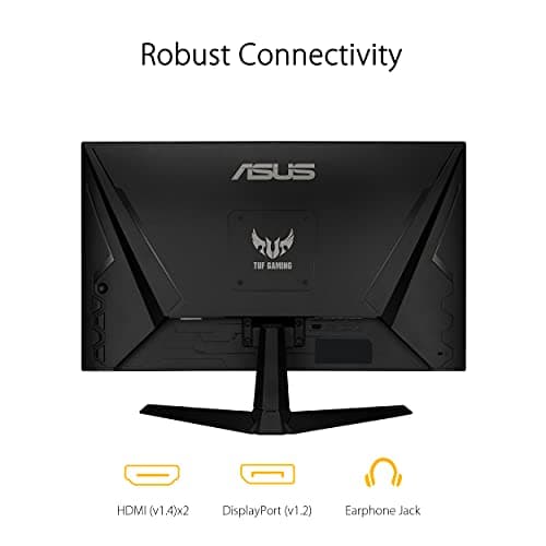 ASUS TUF Gaming 27" 1080P Monitor - Full HD, 165Hz (Supports 144Hz), 1ms, Extreme Low Motion Blur, FreeSync Premium, Shadow Boost, Eye Care, HDMI, DisplayPort, Tilt Adjustable - VG277Q1A,Black