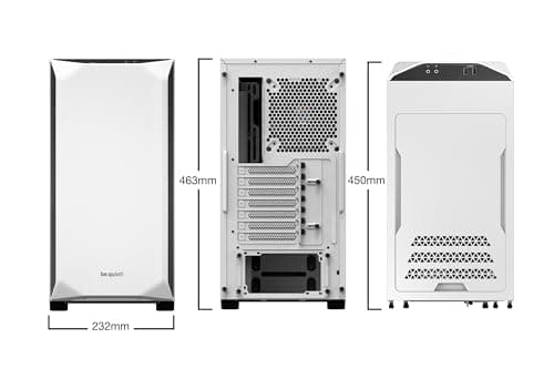 be quiet! Pure Base 500 ATX Midi Tower PC Case | Two Pre-Installed Silent Wings 2 Fans| White | BG035