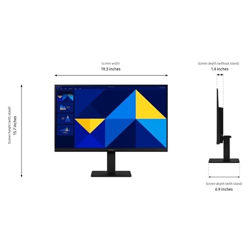 SAMSUNG 22" (S30GD) Essential Monitor with IPS Panel and Tilt Only Stand, 100Hz Refresh Rate, Ergonomic Design, Advanced Eye Care, Game Mode, LS22D304GANXZA