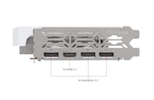 ASRock AMD Radeon RX 7600 Steel Legend 8GB OC GDDR6 128-bit 0dB Silent Cooling Graphics Card DisplayPort 7680 x 4320 HDMI 18 Gbps 3 Fans PCI Express 4