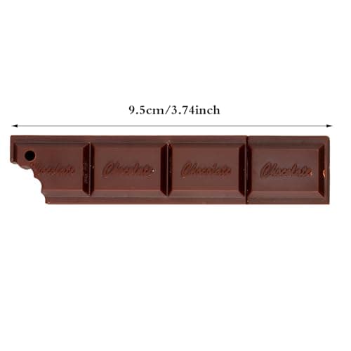JKJF 6 PCS Simulation Chocolate Shape Rollerball Pens Chocolate Shape Gel Ink Pen Novelty Food Pens for School Office Stationery Writing Supplies - 0.7mm Black