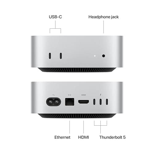 Apple 2024 Mac mini Desktop Computer with M4 Pro chip with 12‑core CPU and 16‑core GPU: Built for Apple Intelligence, 24GB Unified Memory, 512GB SSD Storage, Gigabit Ethernet. Works with iPhone/iPad