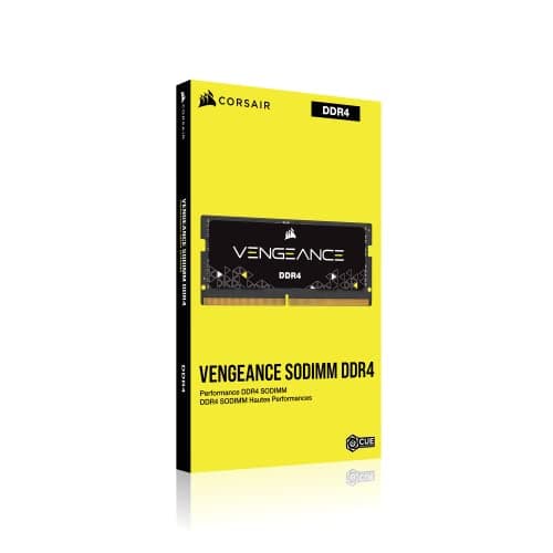 CORSAIR Vengeance SODIMM DDR4 RAM 32GB (2x16GB) 3200MHz CL22-22-22-53 1.2V Intel AMD Laptop Notebook Memory - Black (CMSX32GX4M2A3200C22)