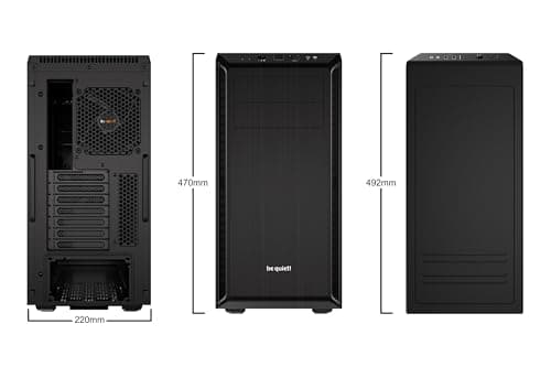 be quiet! Pure Base 600 ATX Midi Tower PC Case| 2 Pre-Installed Pure Wings Fans | Black | BG021