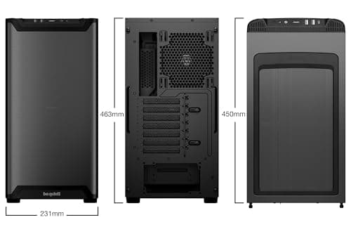 be quiet! Pure Base 501 Black PC case | 2 Preinstalled Quiet Fans | Mid Case | USB 3.2 Gen | Airflow | BGW74