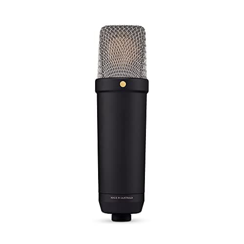 RØDE NT1 5th Generation Large-diaphragm Studio Condenser Microphone with XLR and USB Outputs, Shock Mount and Pop Filter for Music Production, Vocal Recording and Podcasting (Black)