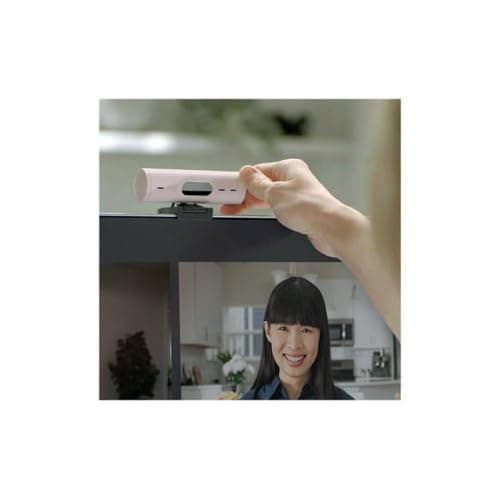 Logitech Brio 500 Full HD Webcam with Auto Light Correction,Show Mode, Dual Noise Reduction Mics, Webcam Privacy Cover, Works with Microsoft Teams, Google Meet, Zoom, USB-C Cable - Rose