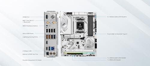 ASRock AMD B850 Steel Legend WiFi 7 Socket AM5 Ryzen 9000, 8000 and 7000 Series DDR5 up to 8000+ (OC) MHz 256GB ATX Motherboard M.2 SATA3 6.0 Gb/s PCIe 5.0 1 HDMI